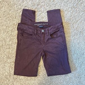 Dark Purple Super Stretch American Eagle Jeggings